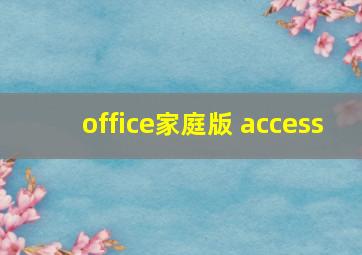 office家庭版 access